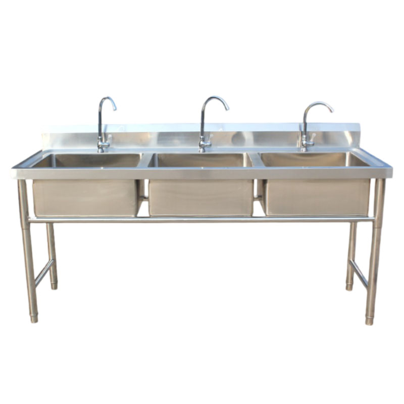 Processing Custom Stainless Steel Three-Slot Sink Kitchen Vegetable Basin Wash Basin 304